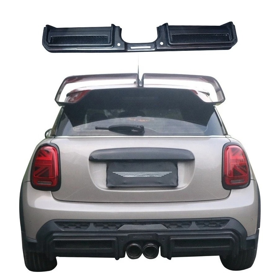 MINI JCW F55 F56 F57 AG Style Rear Diffuser Carbon Fiber Rear Lip Splitters with Exhaust Bumper Cut-Outs New Condition Accessory